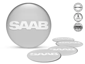 Saab Decalcomania Cerchi per Auto Loghi Cupola Bombati
